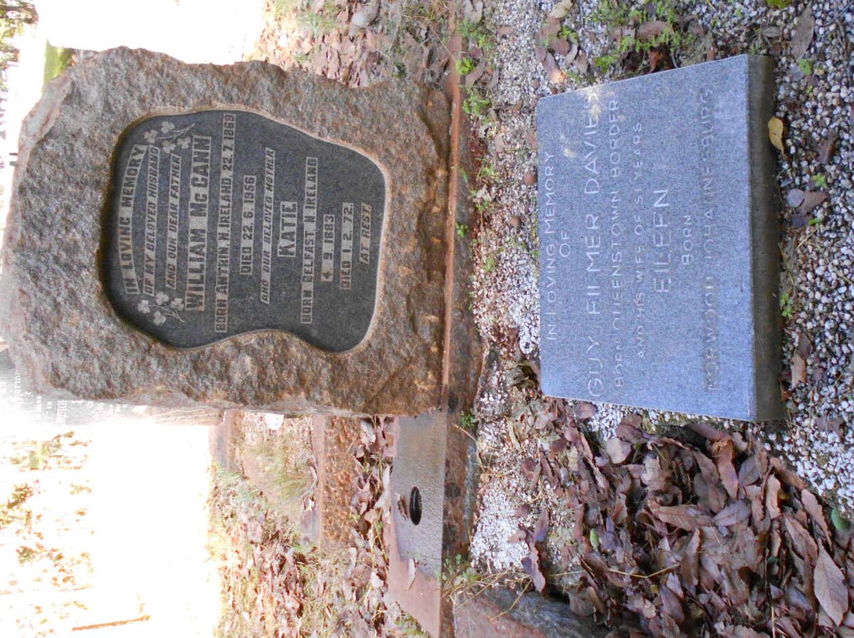 McCANN William 1869-1956 &amp; Katie 1883-1972 :: DAVIES Guy Filmer &amp; Eileen