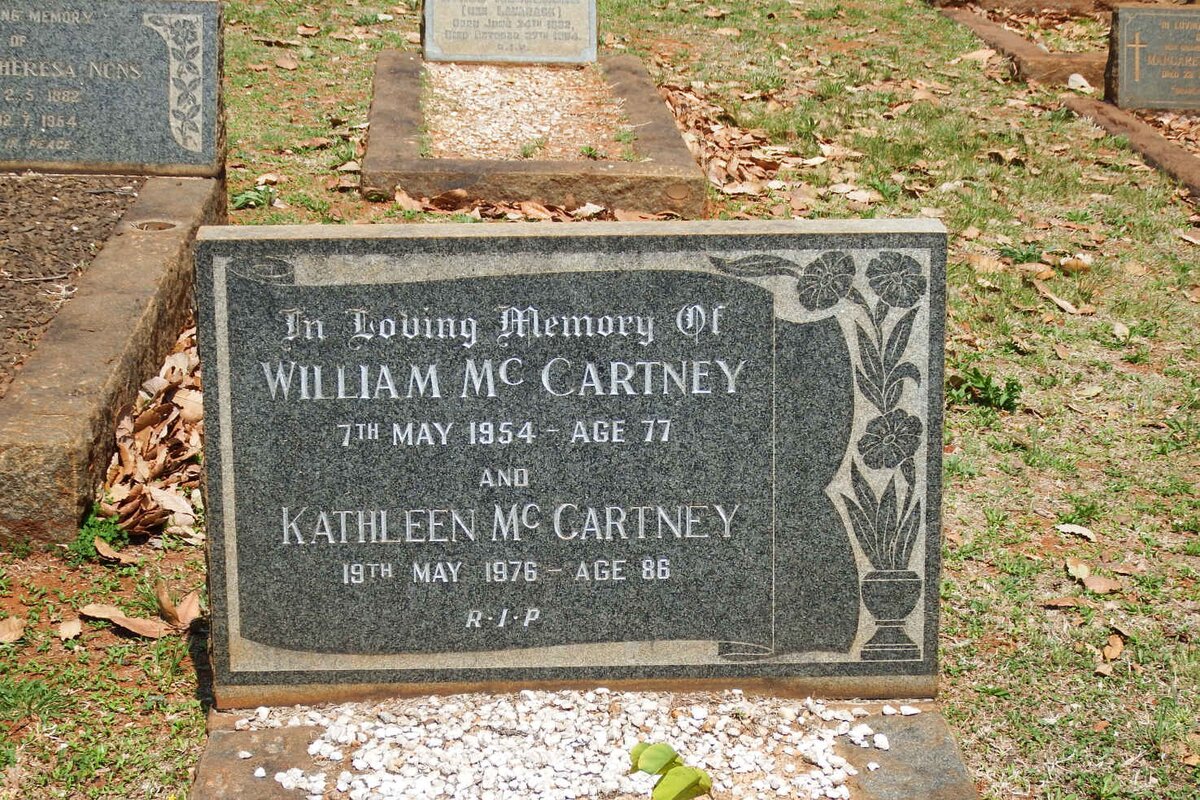 MCCARTNEY William -1954 &amp; Kathleen -1976