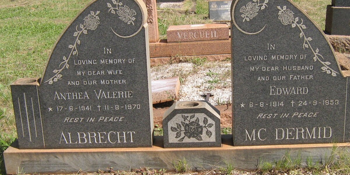 McDERMID Edward 1914-1953 :: ALBRECHT Anthea Valerie 1941-1970