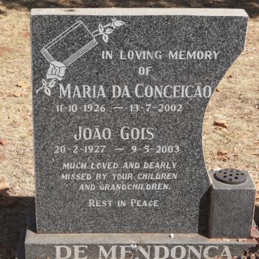 MENDONCA Joao Gois, de 1927-2003 &amp; Maria Da Conceicao 1926-2002