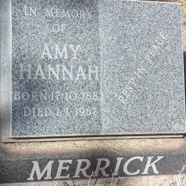 MERRICK Amy Hannah 1882-1967