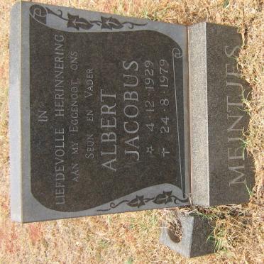 MEINTJES Albert Jacobus 1929-1979