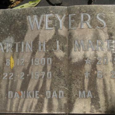 MEYER Martin H.J. 1900-1970 &amp; Martha M. 1906-1969