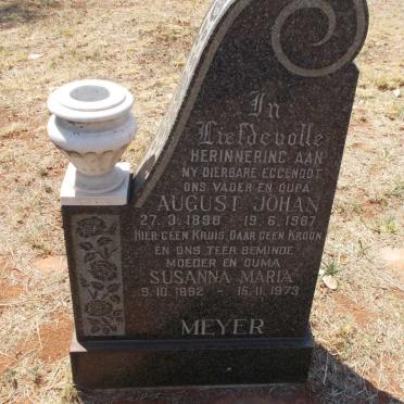 MEYER August Johan 1898-1967 &amp; Susanna Maria 1892-1973