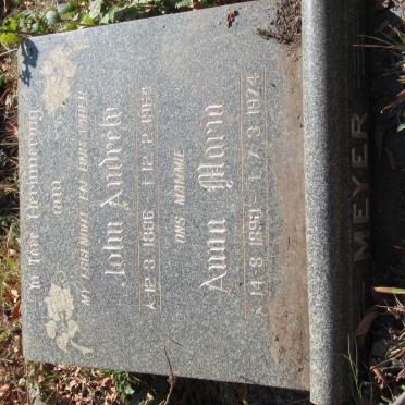 MEYER John Andrew 1886-1964 &amp; Anna Maria 1890-1974