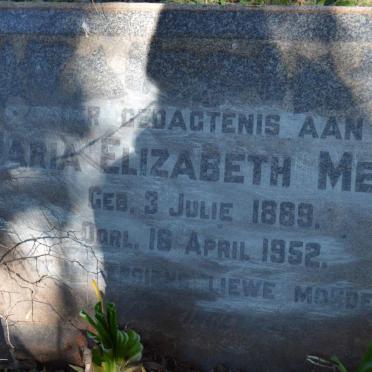 MEYER Maria Elizabeth 1889-1952