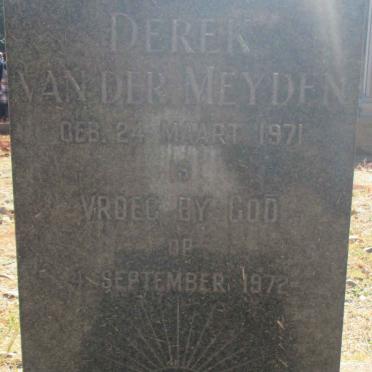 MEYDEN Derek, van der 1971-1972
