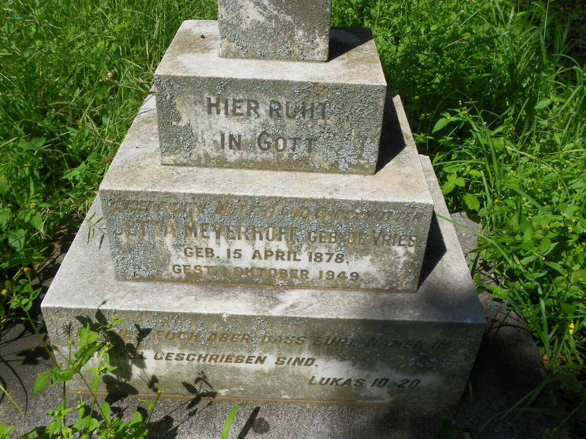 MEYERHOFF Jetta nee DE VRIES 1878-1949