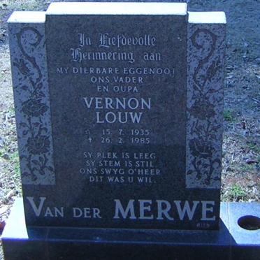 MERWE Vernon Louw, van der 1935-1985