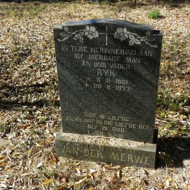 MERWE Ryk, van der 1901-1977