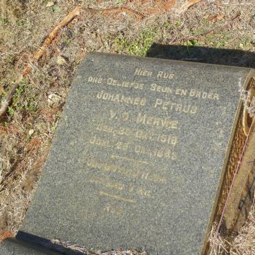 MERWE Johannes Petrus, v.d. 1918-1943