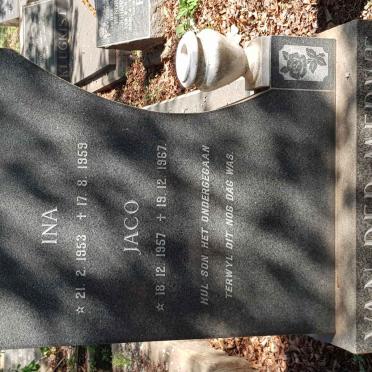 MERWE Ina, van der 1953-1959 :: VAN DER MERWE Jaco 1957-1967
