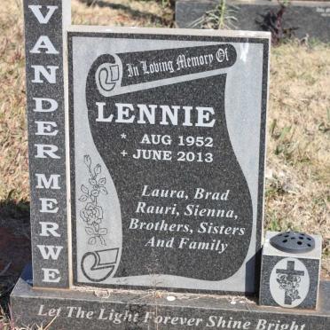 MERWE Lennie, van der 1952-2013
