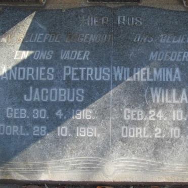 MEYER Andries Petrus Jacobus 1916-1961 & Wilhelmina W.C.D. 1917-1993