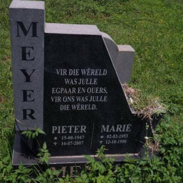MEYER Pieter 1947-2007 &amp; Marié 1953-1990