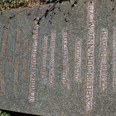 MEYER Hendrik Petrus 1882-1958 &amp; Elizabeth Johanna PEACH 1893-1992