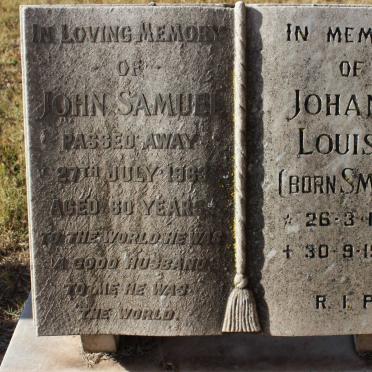 MILNE John Samuel -1963 &amp; Johanna Louisa SMIT 1912-1997
