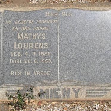MIENY Mathys Lourens 1922-1958