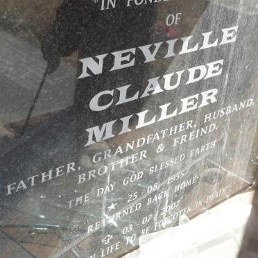 MILLER Neville Claude 1955-2007