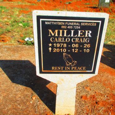 MILLER Carlo Craig 1978-2010