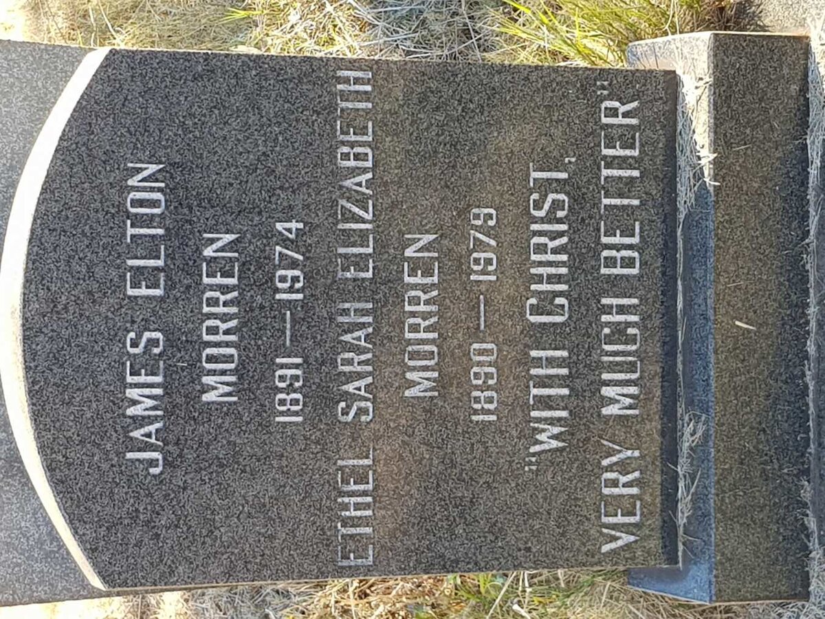 MORREN James Elton 1891-1974 &amp; Ethel Sarah Elizabeth 1890-1979