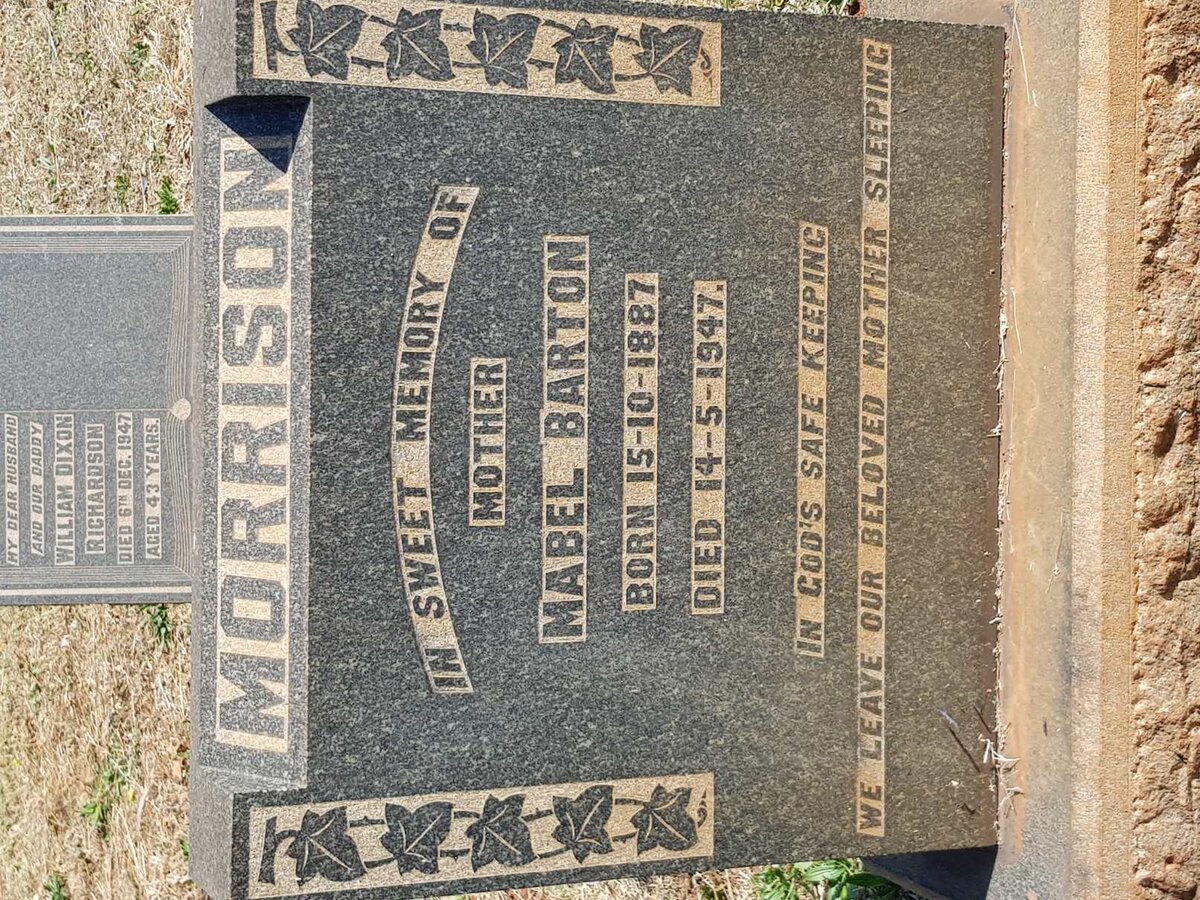 MORRISON Mabel Barton 1887-1947