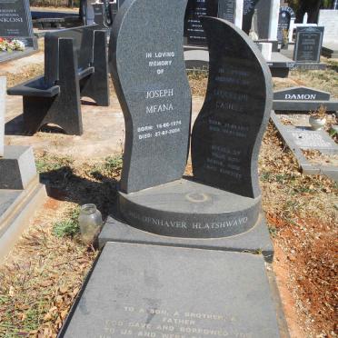 MOLDENHAVER Joseph Mfana 1974-2004 :: HLATSHWAYO Jaqueline Cashile 1971-2006