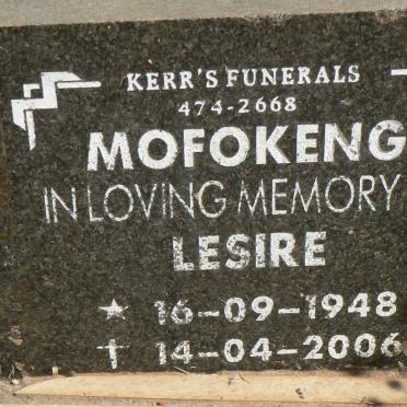 MOFOKENG Lesire 1948-2006