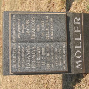 MOLLER Jacob Francois 1882-1974 &amp; Johanna Hermina BOUWER 1888-1964