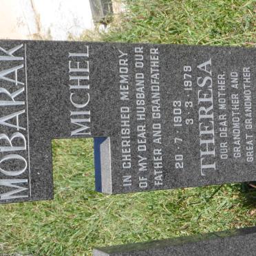 MOBARAK Michel 1903-1979 &amp; Theresa 1916-2011