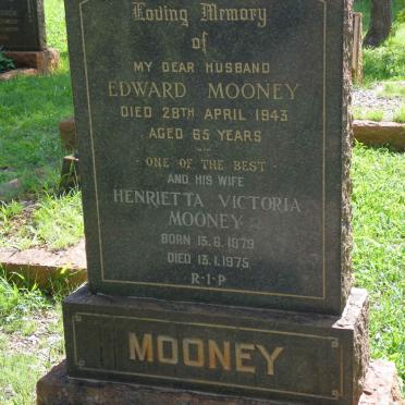 MOONEY Edward -1943 &amp; Henrietta Victoria 1879-1975