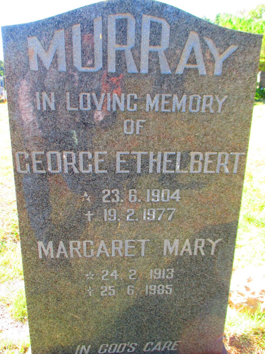 MURRAY George Ethelbert 1904-1977 &amp; Margaret Mary 1913-1985