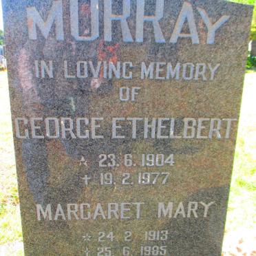 MURRAY George Ethelbert 1904-1977 &amp; Margaret Mary 1913-1985