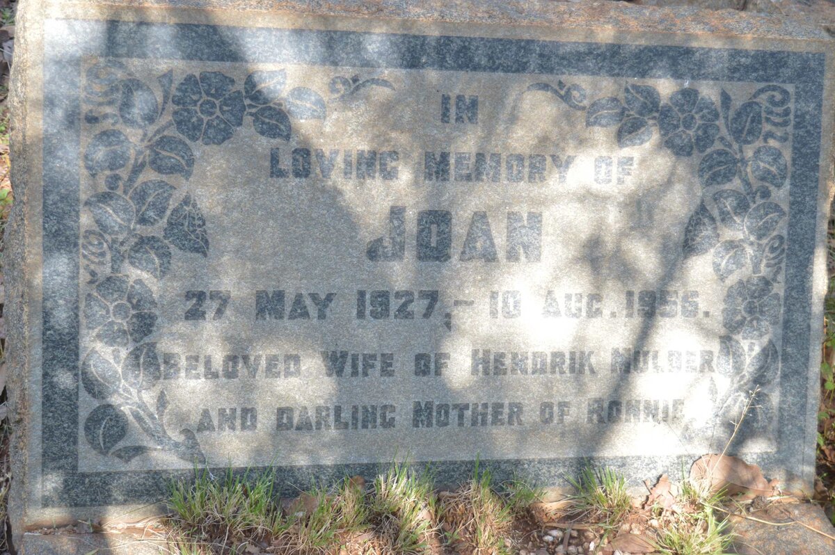 MULDER Joan 1927-1956