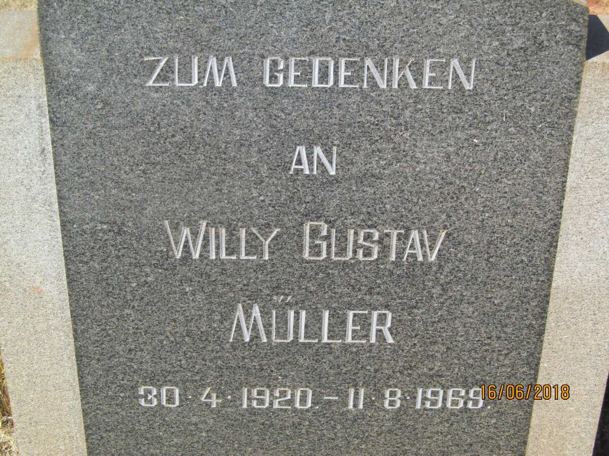 MULLER Willy Gustav 1920-1969
