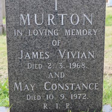 MURTON James Vivian -1968 &amp; May Constance -1972