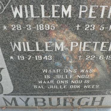 MYBURGH Willem Petrus 1895-1964 :: MYBURGH Willem Pieter 1943-1971