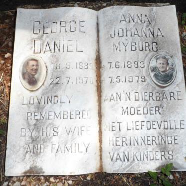 MYBURG George Daniel 1889-1970 &amp; Anna Johanna 1893-1979