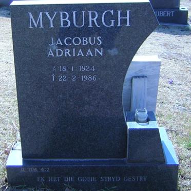 MYBURGH Jacobus Adriaan 1924-1986