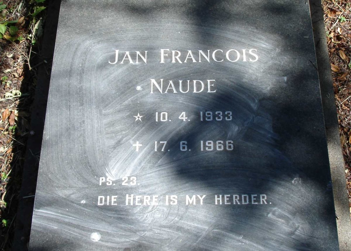NAUDE Jan Francois 1933-1966