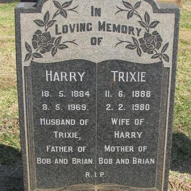 NASH Harry 1884-1969 &amp; Trixie 1888-1980