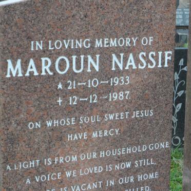 NASSIF Maroun 1933-1987