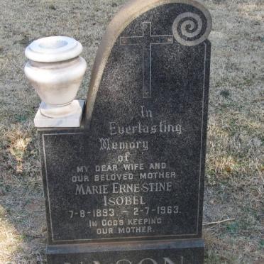 NASON Marie Ernestine Isobel 1893-1963