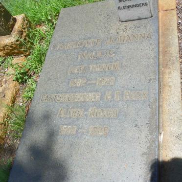 NAUDE Willem Johannes 1879-1949 & Charlotte Johanna THERON 1882-1963