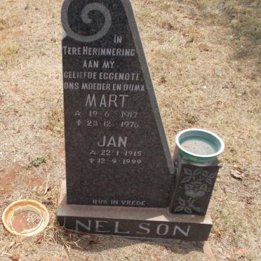 NELSON Jan 1915-1999 &amp; Mart 1917-1976
