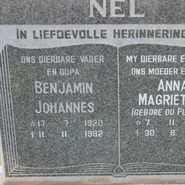 NEL Benjamin Johannes 1920-1982 &amp; Anna Magrietha DU PLESSIS 1921-1981