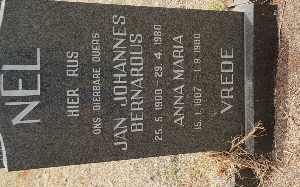 NEL Jan Johannes Bernardus 1900-1980 &amp; Anna Maria 1907-1980