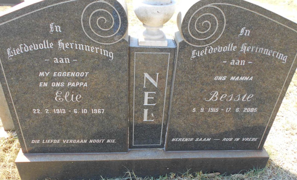 NEL Elie 1913-1967 &amp; Bessie 1915-2005