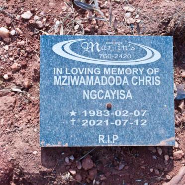 NGCAYISA Mziwamadoda Chris 1983-2021