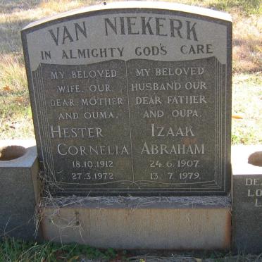 NIEKERK Izaak Abraham, van 1907-1979 &amp; Hester Cornelia 1912-1972